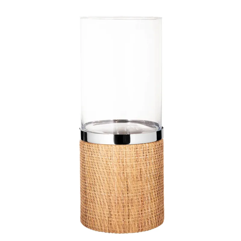 Windlicht – Rattan-Design, Glaseinsatz, Natürliche Optik - Catania | Fink Living
