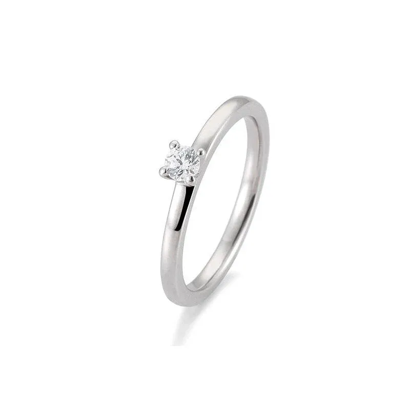 Breuning 18 Karat Gold Verlobungsring 4er Krappe mit Diamant - 41/05991