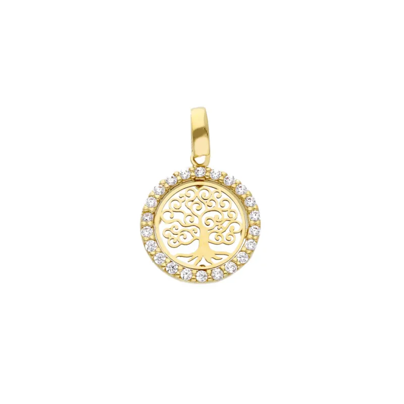18 Karat Lebensbaum Goldanhänger