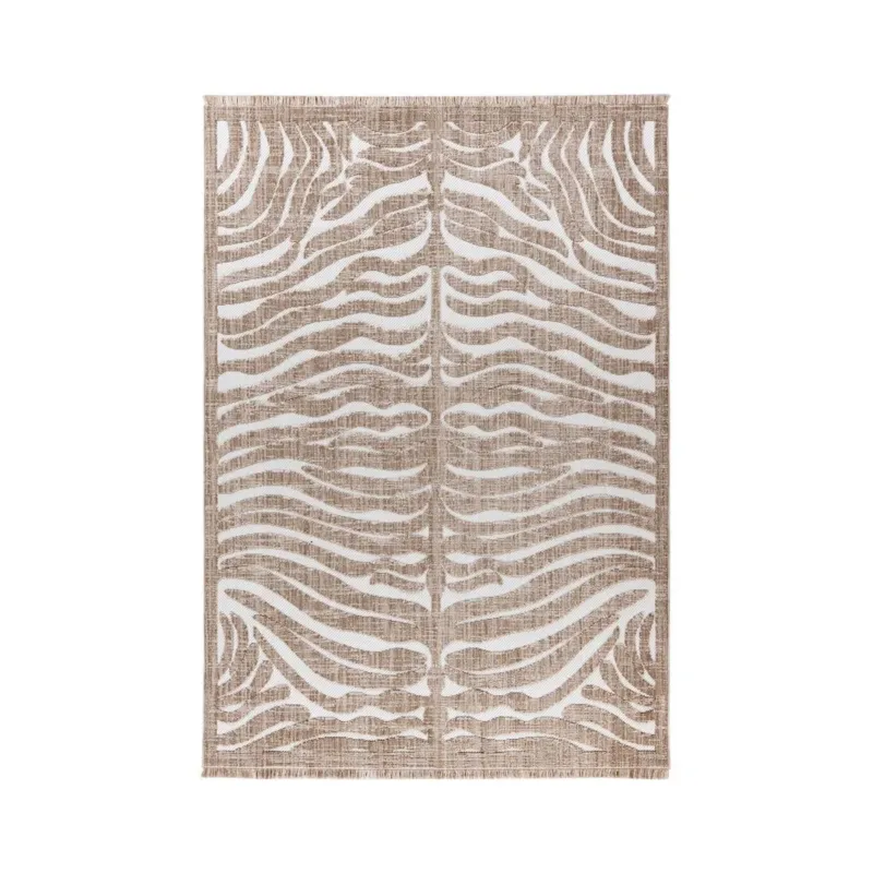 Teppich – Polyester Flor, Braune Farbgebung, Grafisches Muster, 160 x 230 cm - Sarai 325 | Kayoom