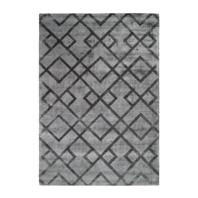 Teppich – Graue Farbgebung, Melierte Struktur, Weicher Viskoseflor, 230 cm - Luxury 310 | Kayoom