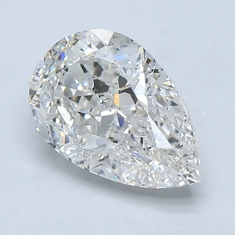 2 Carat Pear - Natural Diamond - 2.01 - H - SI2 - VG - EX - VG - Diamonds By Rothschild