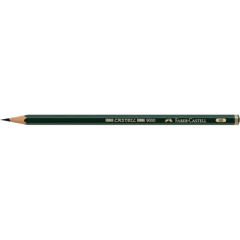 FABER-CASTELL 9000 Bleistift 8B grün, 1 St.