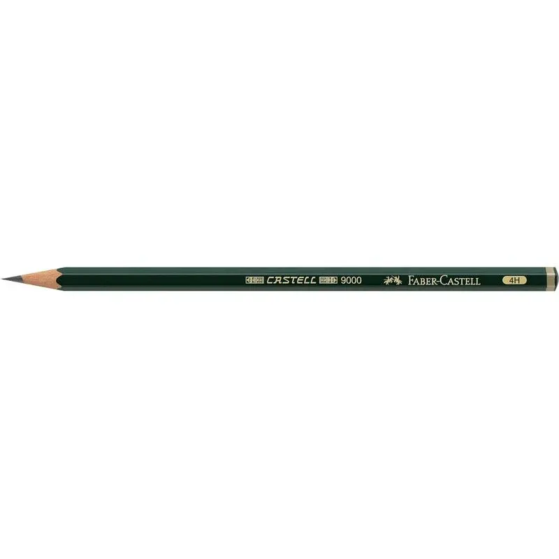 FABER-CASTELL 9000 Bleistift 4H grün, 1 St.