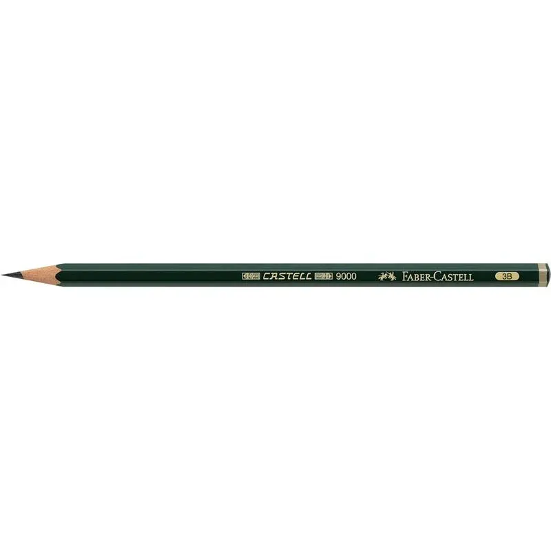 FABER-CASTELL 9000 Bleistift 3B grün, 1 St.