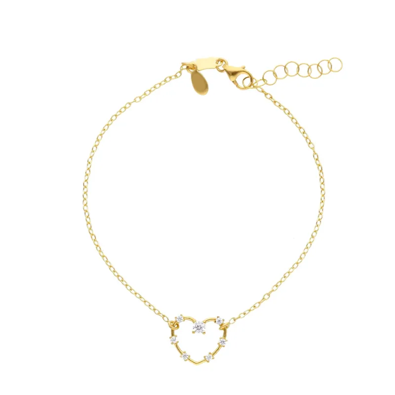 18 Karat Gold - 750 Herz Armband