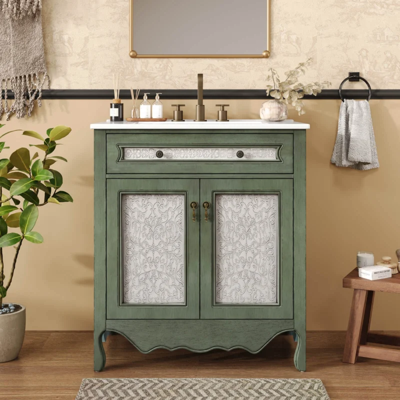 30 in Vintage Victorian Bathroom Vanity