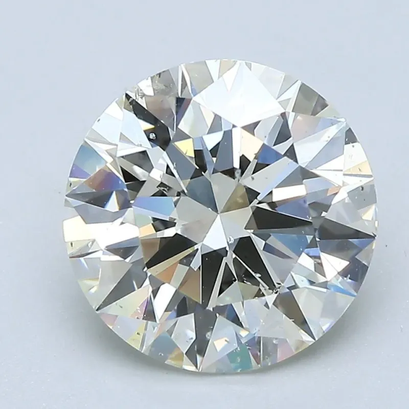 4 Carat Round - Natural Diamond - 4.02 - L - SI2 - EX - EX - EX - Diamonds By Rothschild