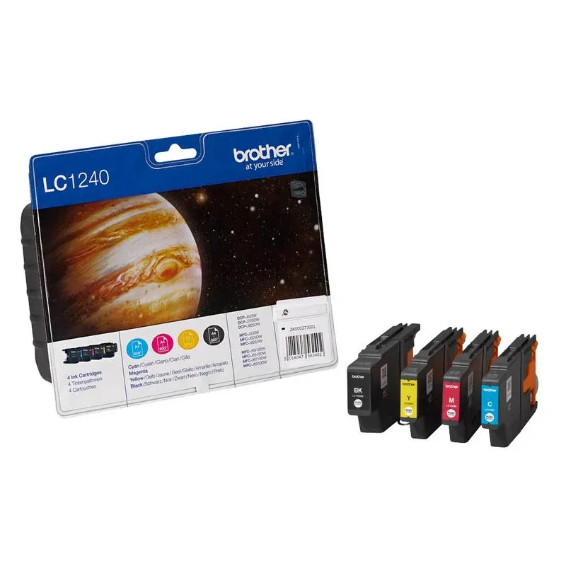 brother LC-1240BK/C/M/Y schwarz, cyan, magenta, gelb Druckerpatronen, 4er-Set