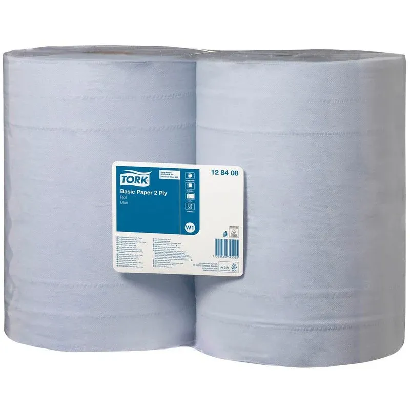 2 TORK Putztuchrollen Universal 320 2-lagig blau, 1.000 Blätter