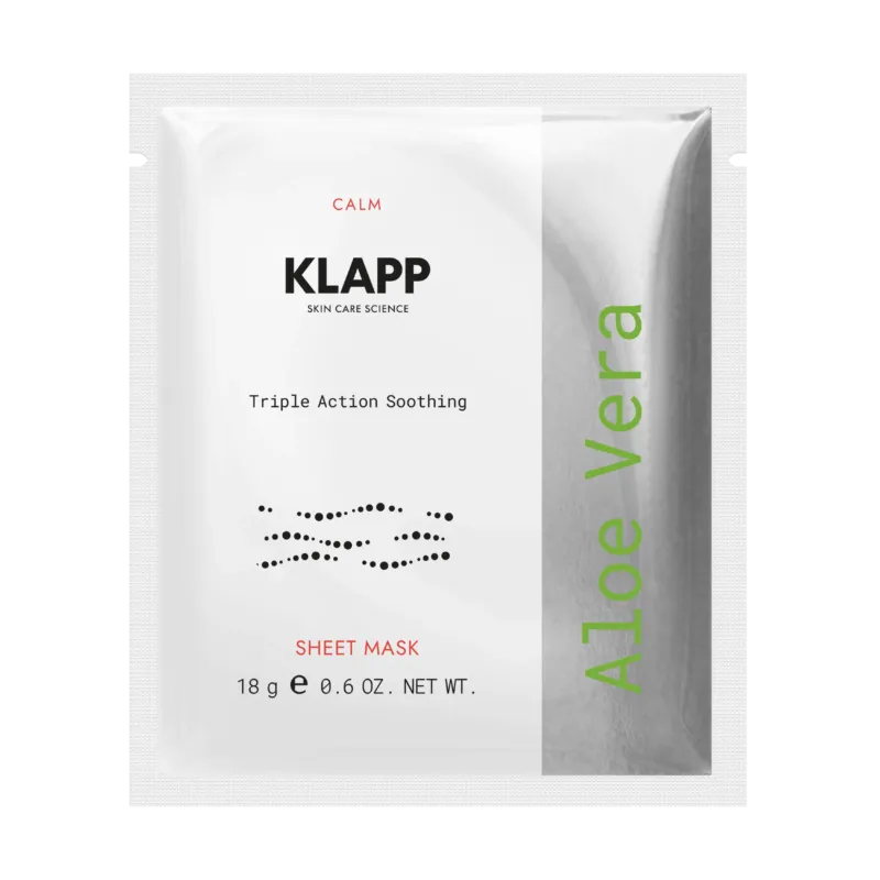ALOE VERA TRIPLE ACTION SOOTHING Sheet Mask Kabinen Produkt