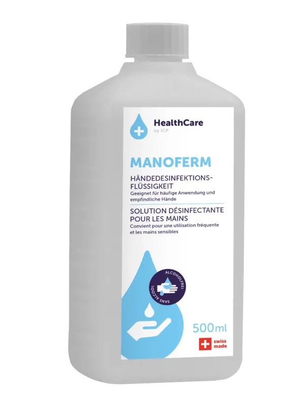 Manoferm alkoholfreies Desinfektionsmittel Flasche für Wandspender