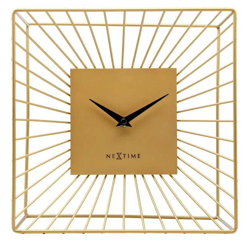 Tischuhr – Goldenes Metall, Vielseitige Nutzung, Stilles Werk - Vasco Tisch | NeXtime