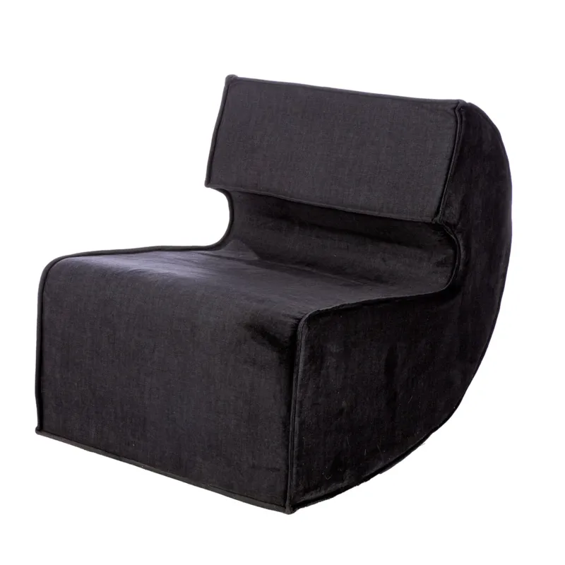 Sessel – Schwarzer Stoff, Holzrahmen, Moderne Form - Nobra | Gilde