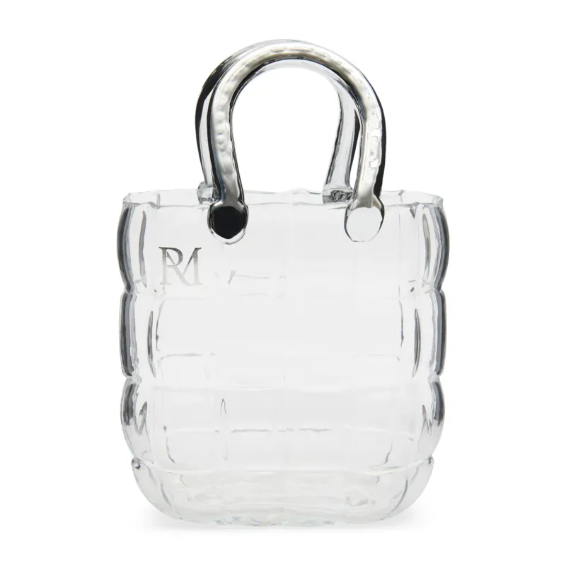 Vase Handtaschenform – Transparentes Glas | Rivièra Maison - Esszett Luxury | Stilvolles Wohnen mit Charakter