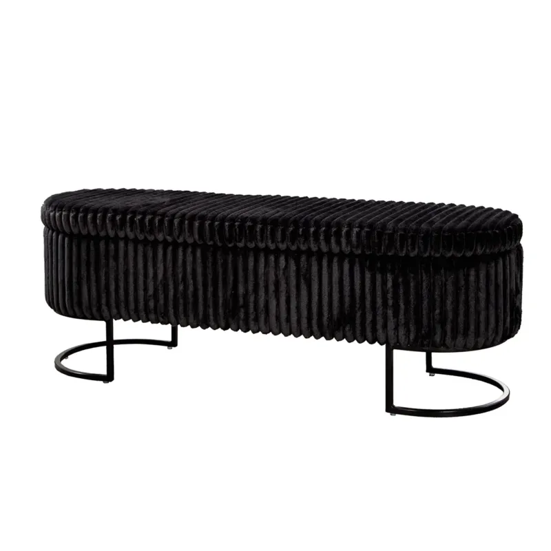 Bank – Aufklappbares Design, Integrierter Stauraum, Schwarze Optik - Brooklyn | Gilde