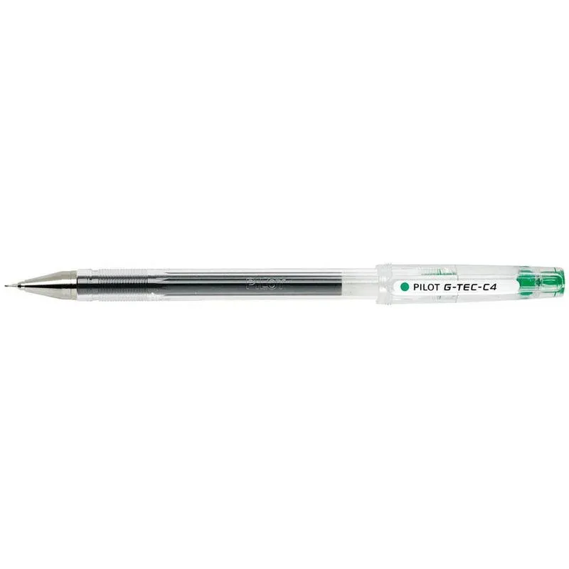 PILOT G-Tec C4 0.4 Gelschreiber transparent 0,4 mm, Schreibfarbe: grün, 1 St.