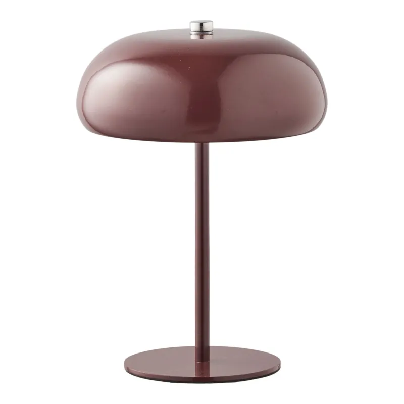 Tischleuchte – USB-C aufladbar, 3 Lichtstufen, Metall Bordeaux - Margate | House Nordic