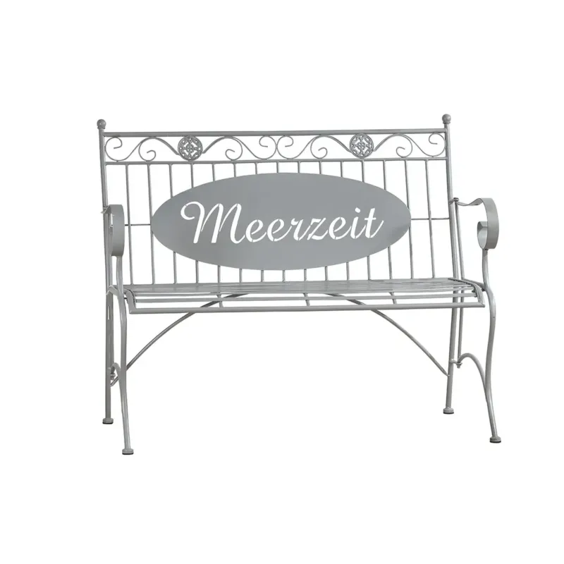 Bank – Zeitlose Eleganz, Maritimes Design, Exklusive Metalloptik, 91 cm - Meerzeit | Gilde