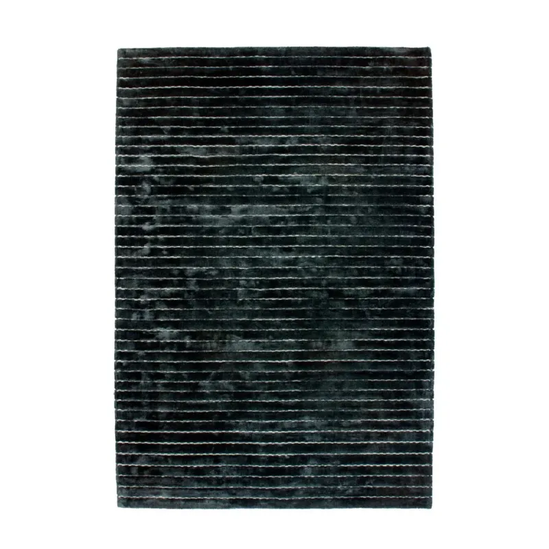 Teppich – Anthrazit Multi Farbe, Flachgewebe, Streifen-Design, 170 cm - Prime 110 | Kayoom