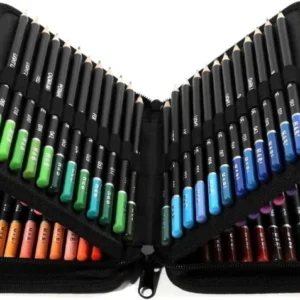 H&B 72 Colored Pencils Kit Oil Based with Zipper Storage Case