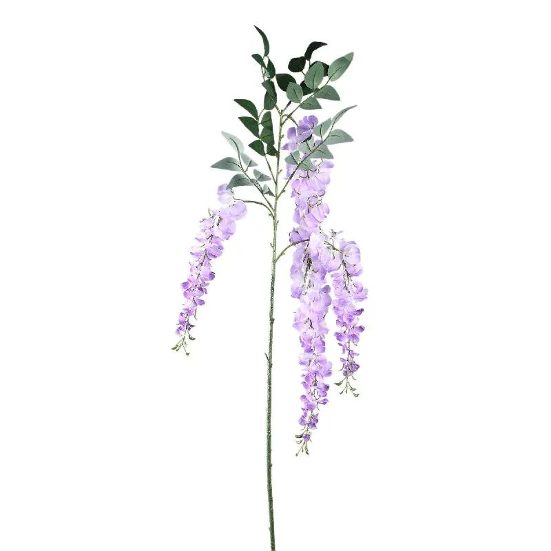 Gartenblume – Flieder-Glyzinienzweig mit Blättern aus Polyester | PTMD