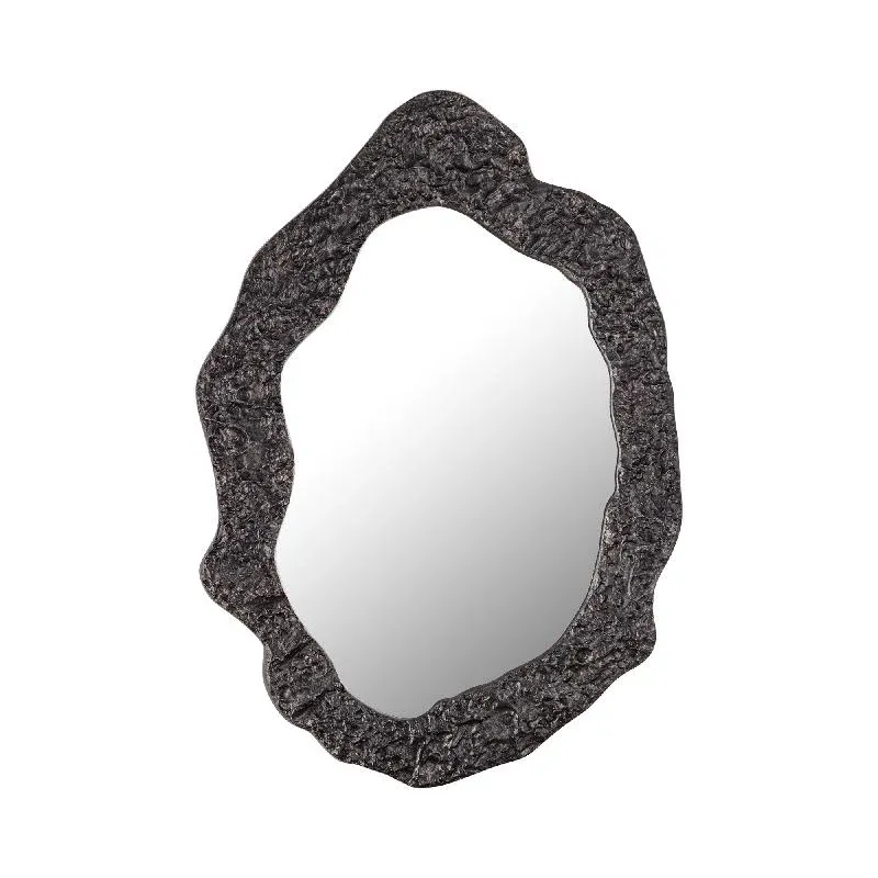 Spiegel – Organisches Design, Ovale Form, Aluminium Material, Schwarz – Morina | PTMD