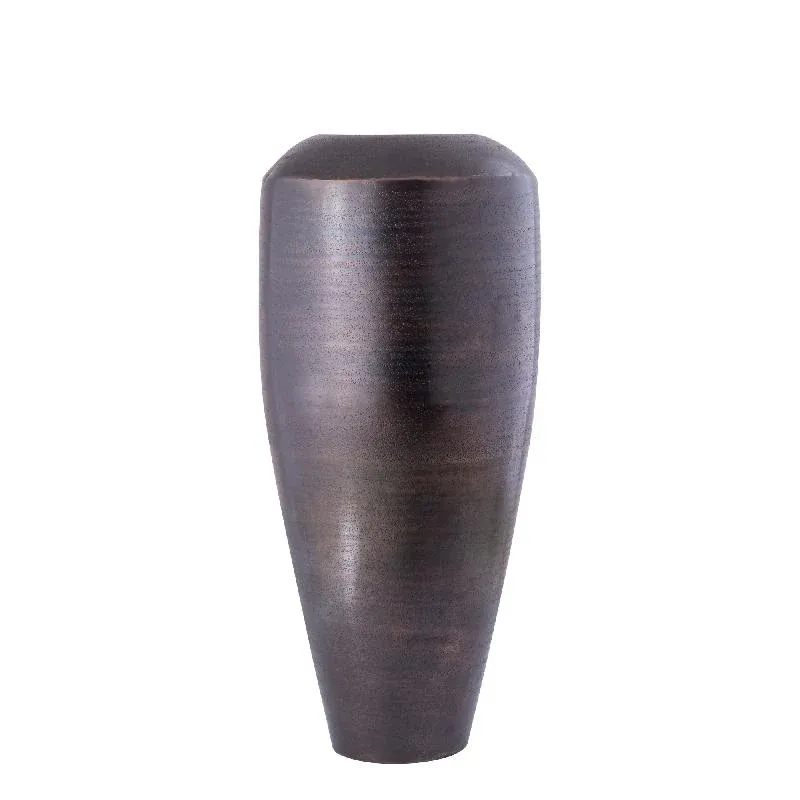 Blumentopf – Runde Form, Aluminium Blech, Kupferfarbene Oberfläche, S – Micheal | PTMD