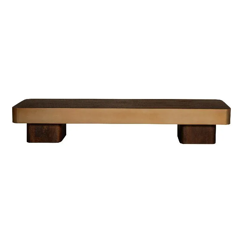 Couchtisch – Mango Holzplatte, Metall Gestell, Rechteckiges Design – Warren | PTMD