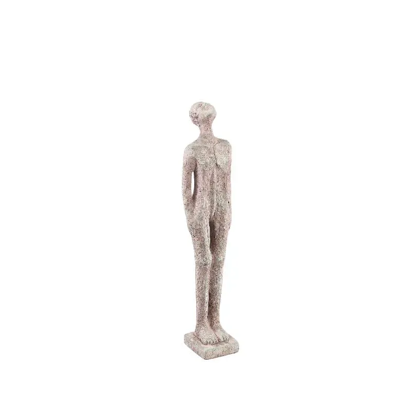 Statue – Menschen Design, Aluminium Material, Grau, Hoch – Keiton | PTMD