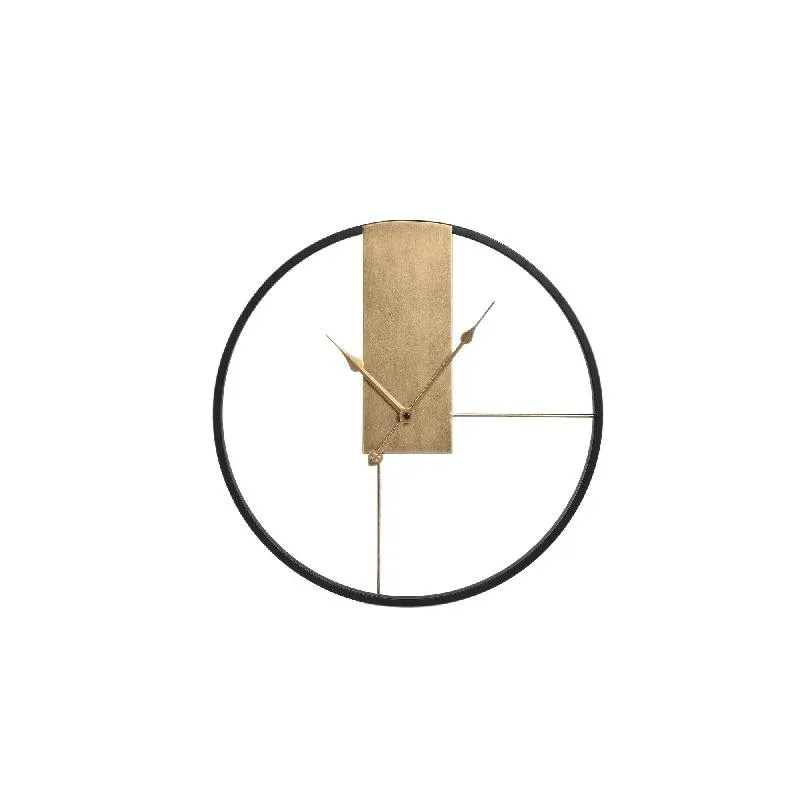 Wanduhr – Klassisches Design, Runde Form, Eisen Material, Gold, S – Lolae | PTMD