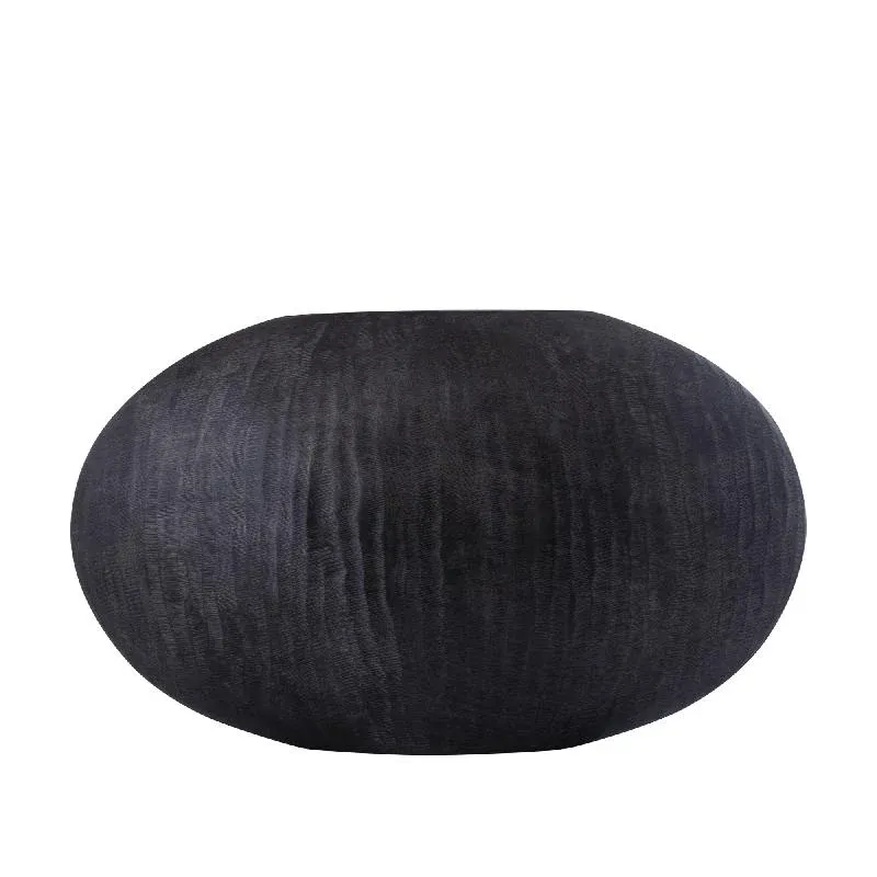 Topf – Geripptes Design, Ovale Form, Aluminium Material, Grau, Niedrig, L – Jowad | PTMD