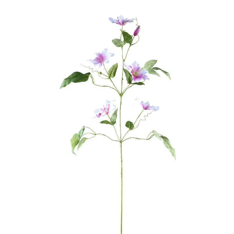 Gartenblume - Rosa Clematis Spray, Handgefertigt, Stoff, Kunststoff | PTMD