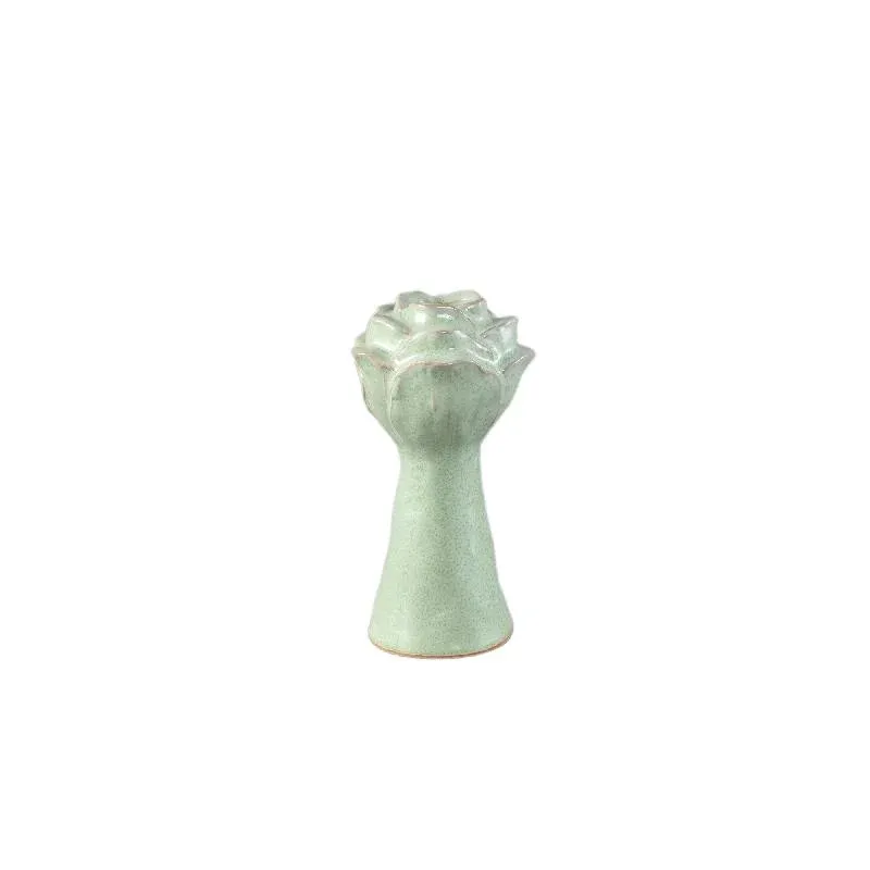 Vase – Keramikmaterial, Blumenform Design, Mintgrüne Farbe, S – Minerva | PTMD