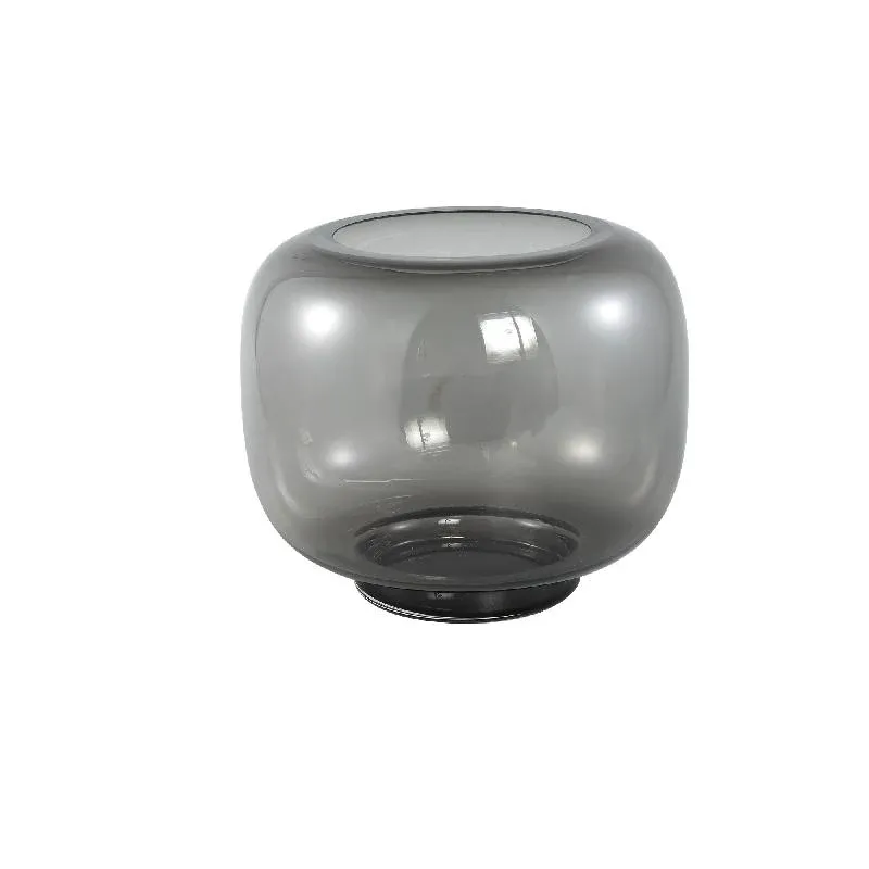 Vase – Runde Form, Glas Material, Dunkelgrau, Mit Fuß , L– Mexx | PTMD