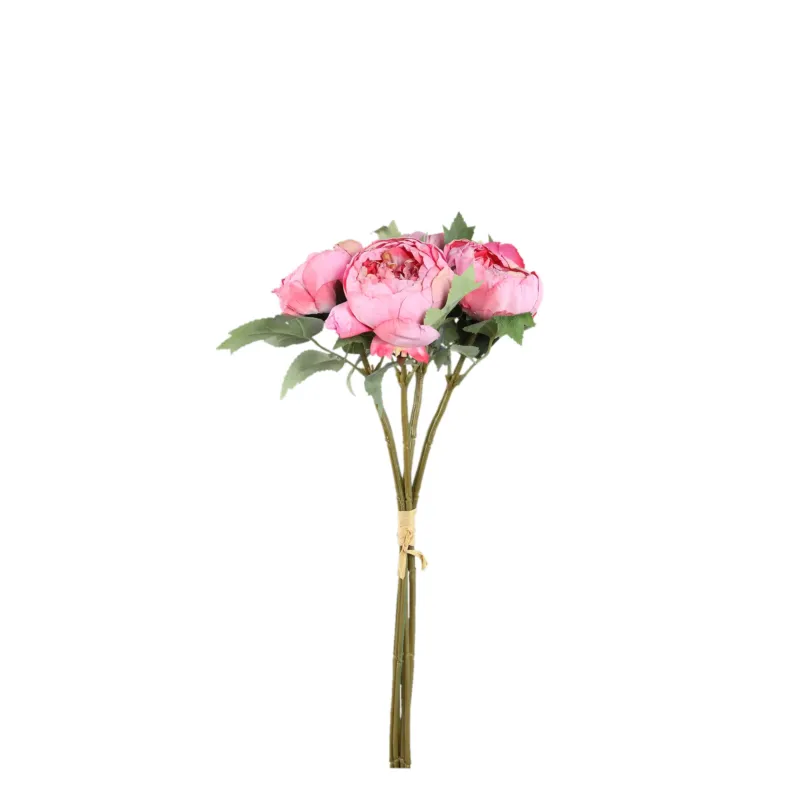 Pfingstrosenblume – Dunkelrosa Pfingstrosenbusch, Stoffmaterial, Elegantes Design, M | PTMD