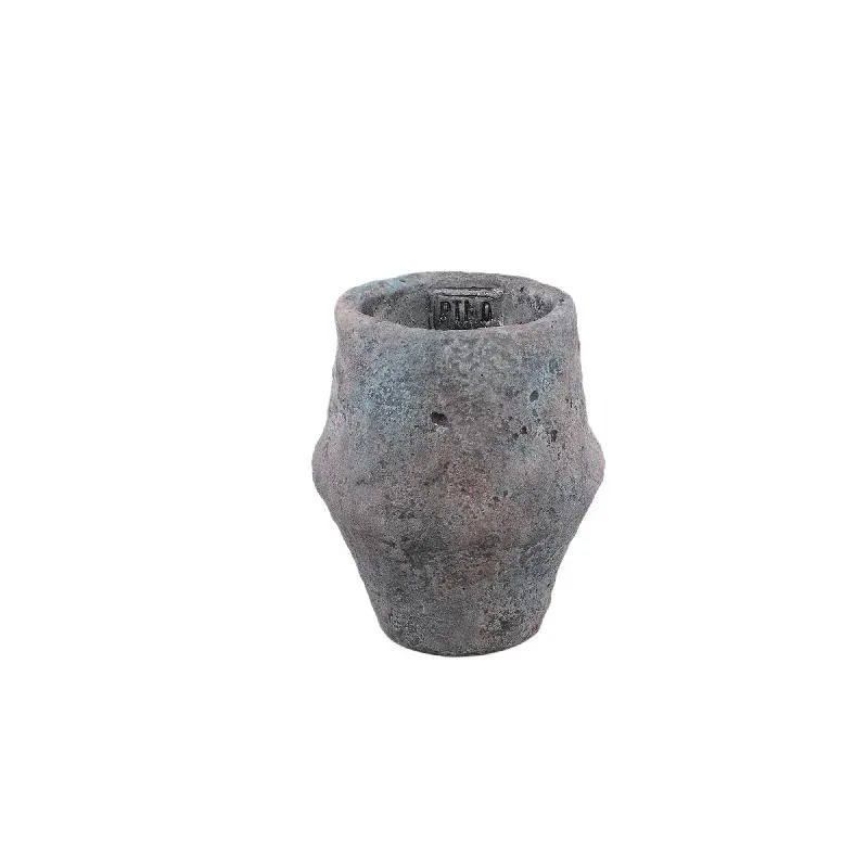 Blumentopf – Graue Farbe, Organisches Design, Zement Material, XS – Javay | PTMD