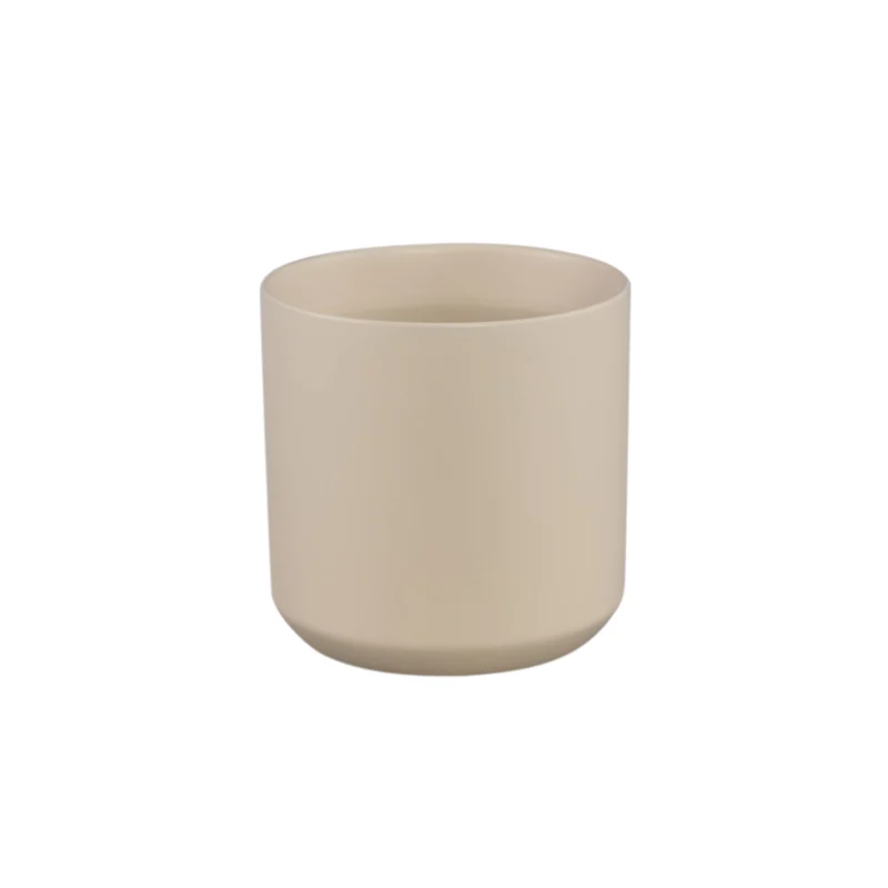 Blumentopf – Creme Oberfläche, Runde Form, Keramik Material, L – Fatima | PTMD