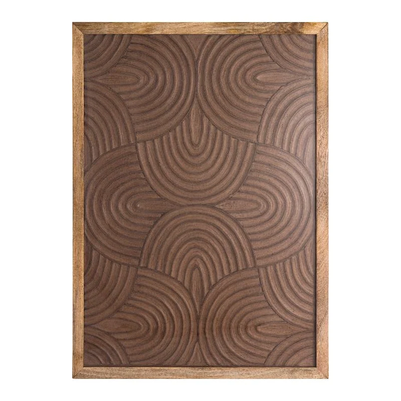 Wandpaneel – Wirbel Muster, MDF Holz, Brauner Farbton, L – Elasah | PTMD