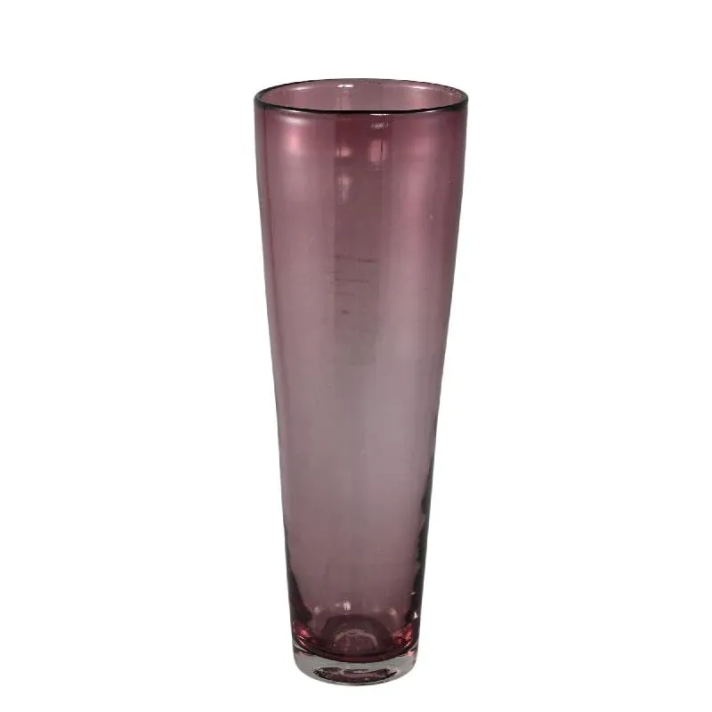 Vase – Struktur Design, Runde Form, Glas Material, Rosa, L – Mehran | PTMD