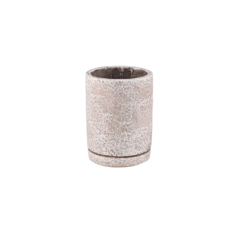 Blumentopf - Runder Zement, Terrazzo-Muster, Cremefarbe, XS – Asten | PTMD
