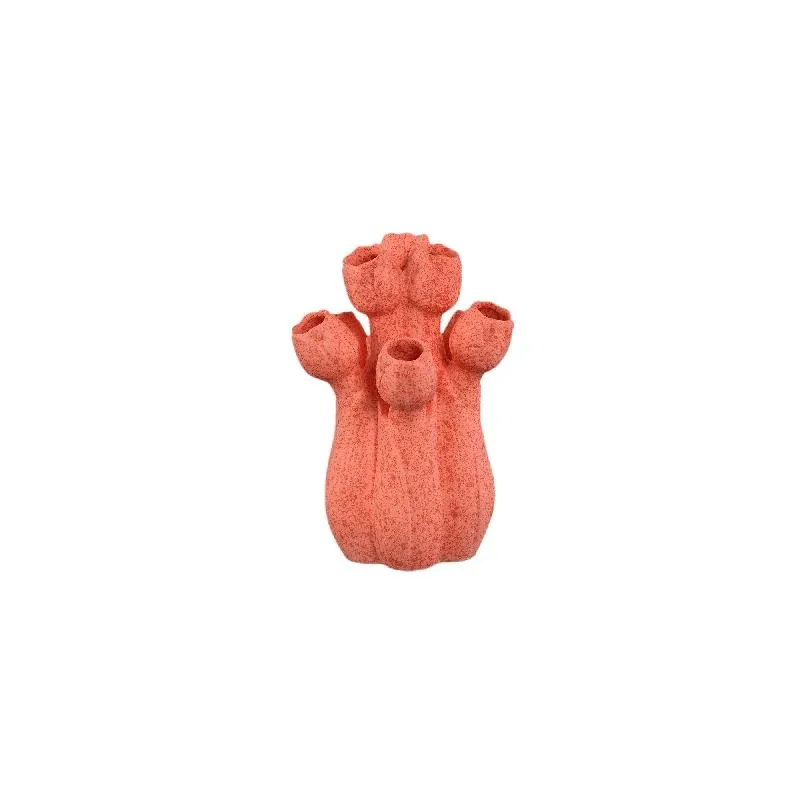 Vase – Rosa Farbe, Tulpenform, Rundes Design, Keramik, S – Ellodie | PTMD