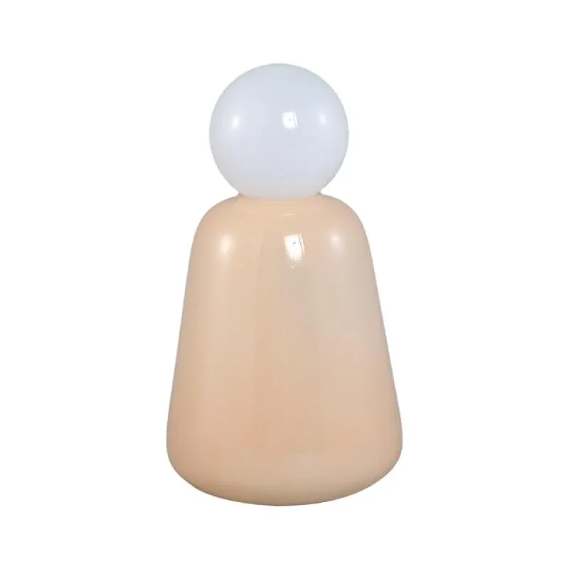 LED-Leuchte – Glas Design, Aufladbare Funktion, Beige Farbe, Niedrig – Garine | PTMD