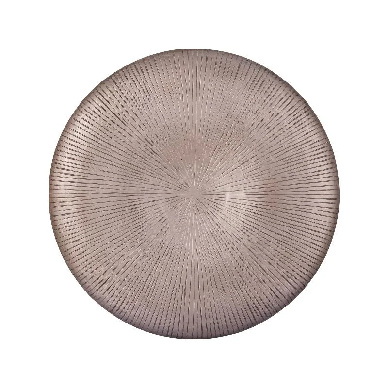 Wandpaneel – Dickes Rundstreifen Design, MDF Konstruktion, Bronze Farbton, Strukturierte Oberfläche, M – Toran | PTMD