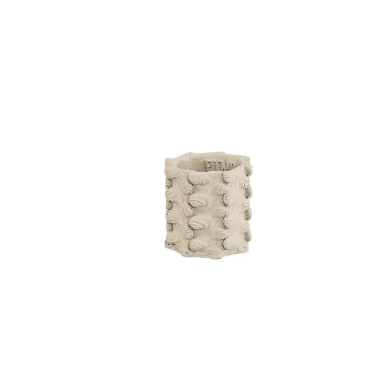 Topf– Beige Farbe, Dreidimensionales Erweiterungs Design, Zement Material, XS – Norma | PTMD