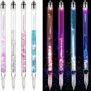 4pcs Glass Pen Calligraphy Dip Pen Glitter Style