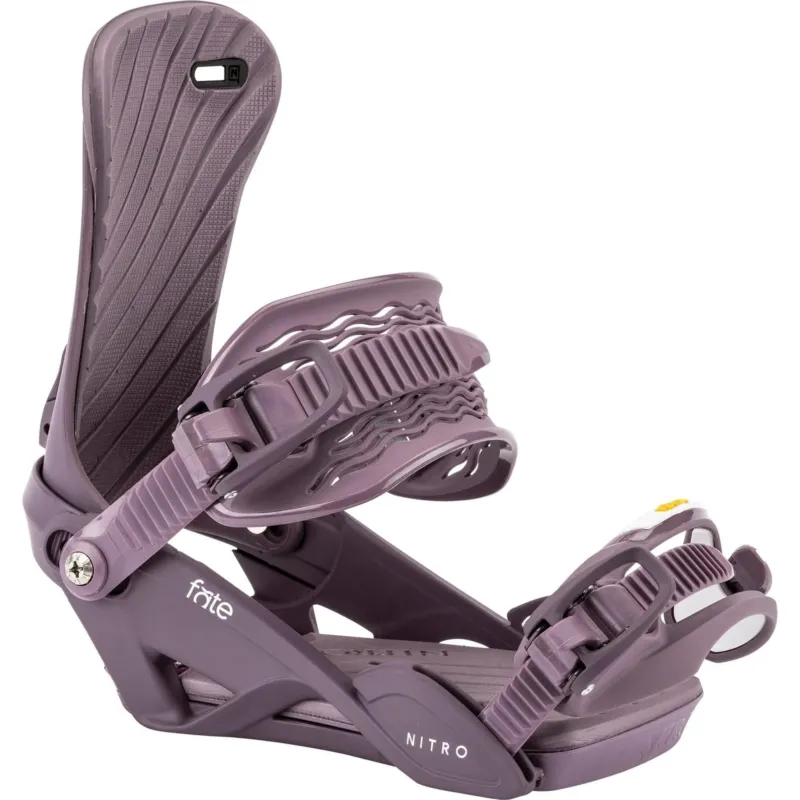 Nitro FATE Damen Snowboard Bindung PLUM 2026 All-Mountain-Snowboardbindung-Nitrobags-Shop