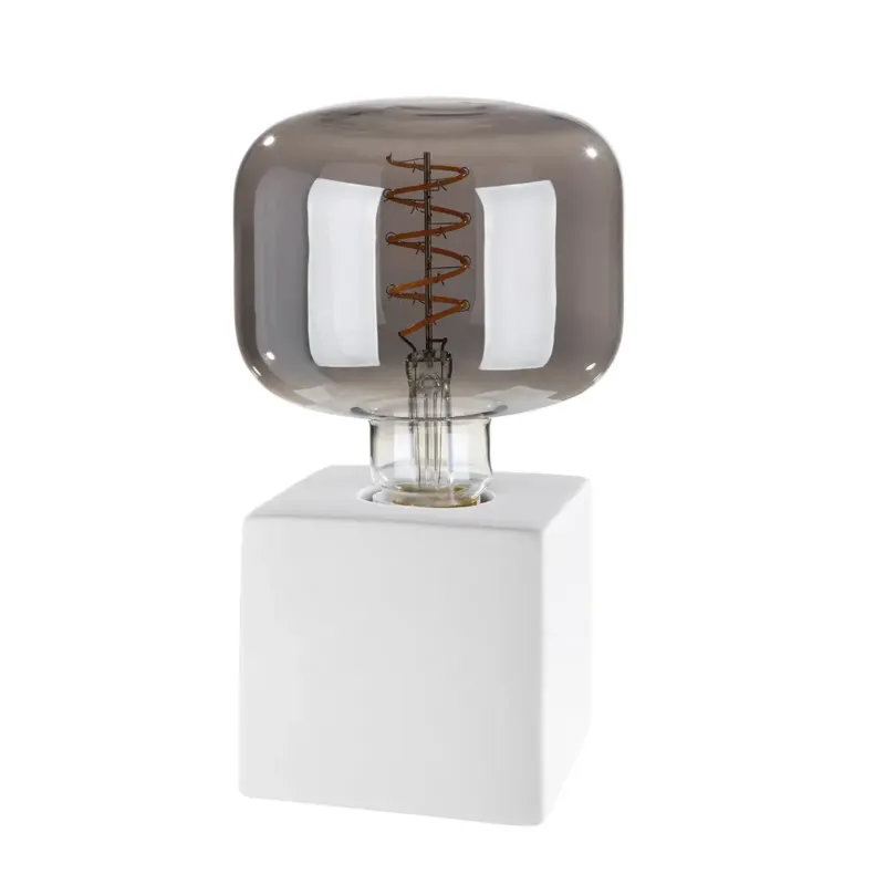 Tischleuchte – Glas Porzellan, LED Licht, Weiße Optik - Serie | Gilde