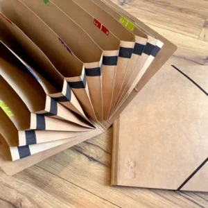 Fächermappe A4 kraft Eckspanner "Schwartz Recycled" - Polly Paper - Umweltfreundliche Schreibwaren