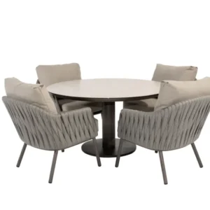 Taste 4SO Low Diningset Cannes terre-Sarah ø130cm 5-teilig